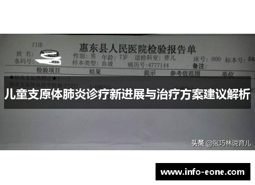 儿童支原体肺炎诊疗新进展与治疗方案建议解析